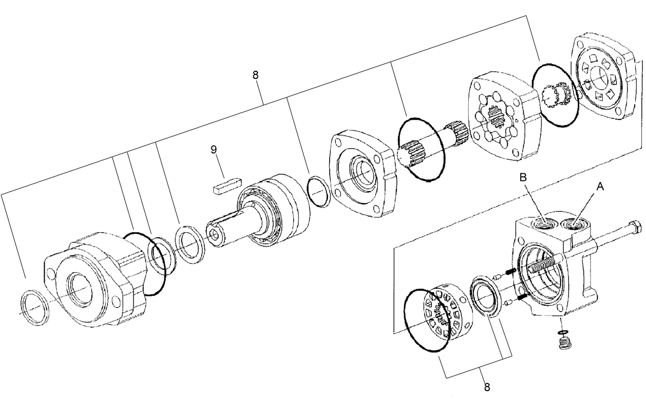 Hydraulic Motor Assembly No. 98-9084