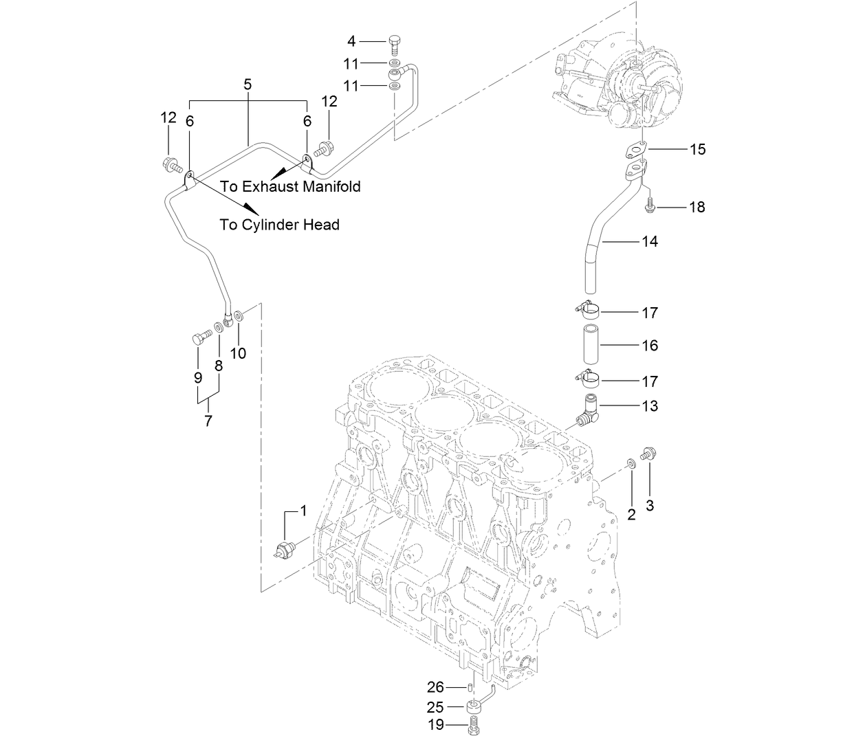 Lubrication Oil Pipe Assembly