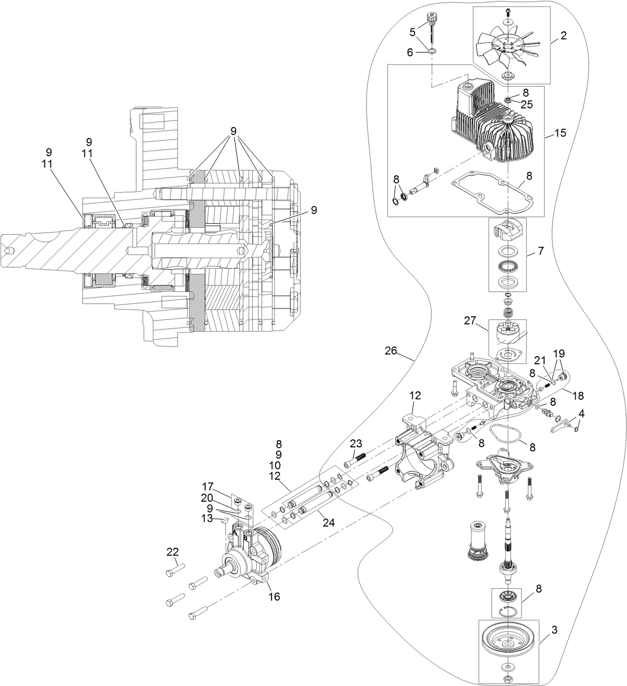 LH Hydro Assembly No. 135-7899