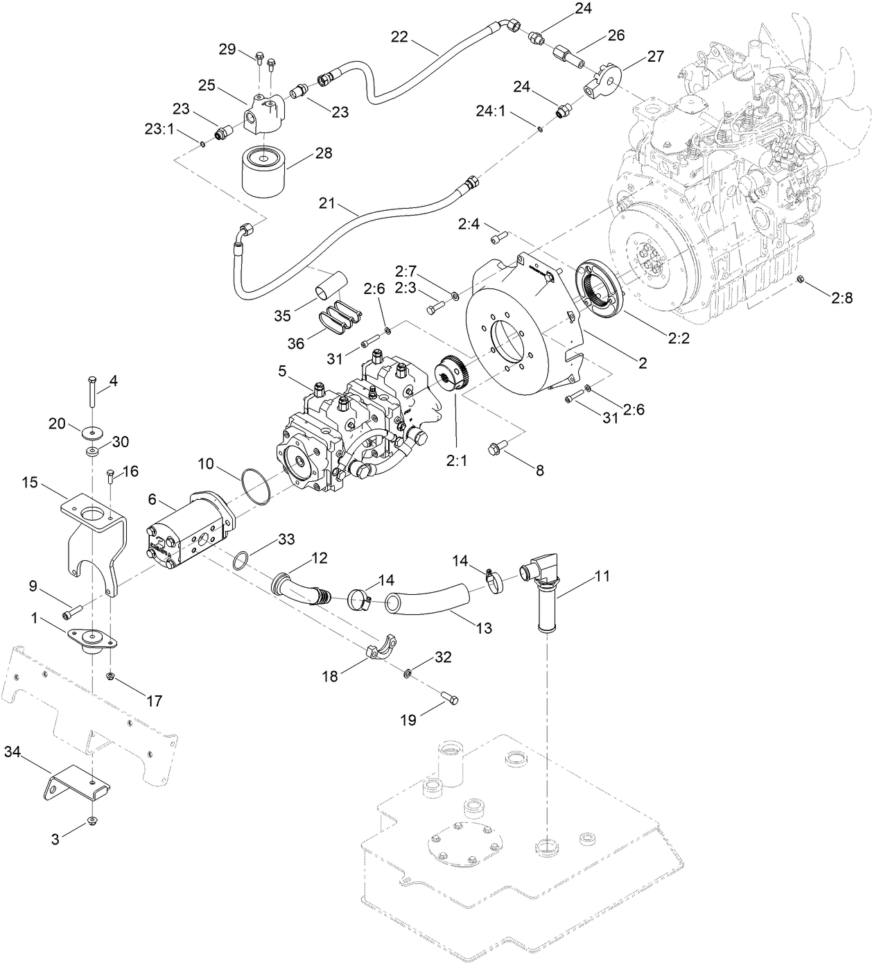 Tandem Pump and Gear Pump Assembly