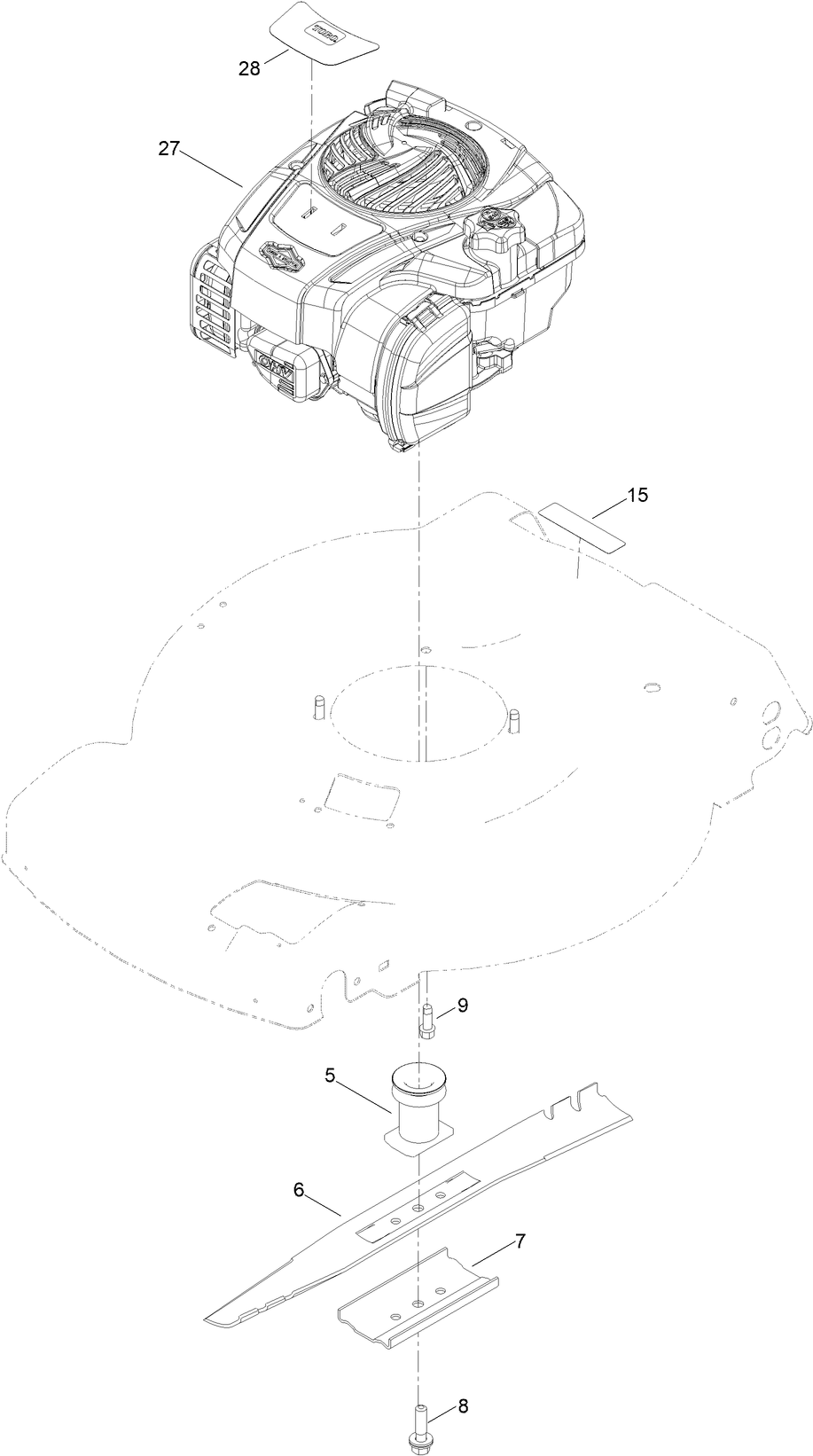Engine and Blade Assembly