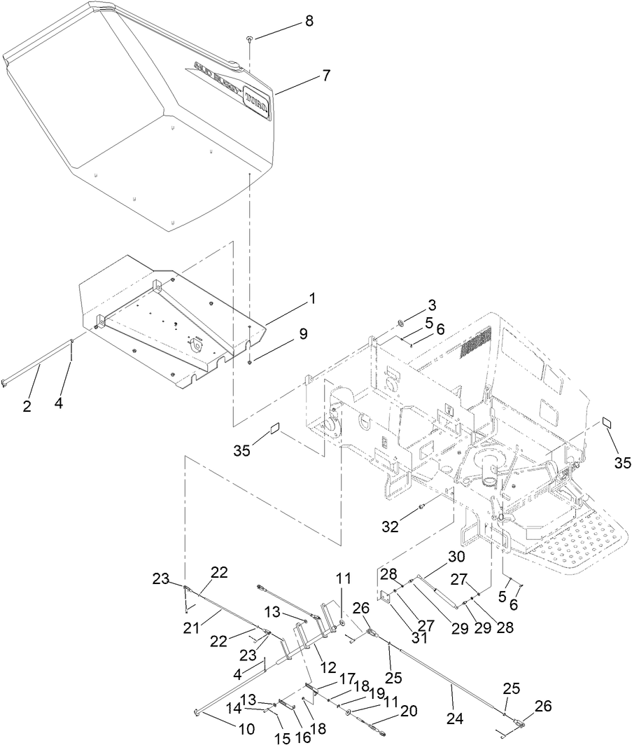 Brake and Hopper Assembly