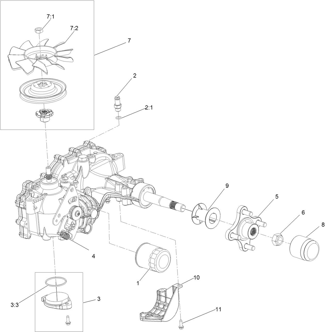 LH Transaxle Assembly No. 126-4882