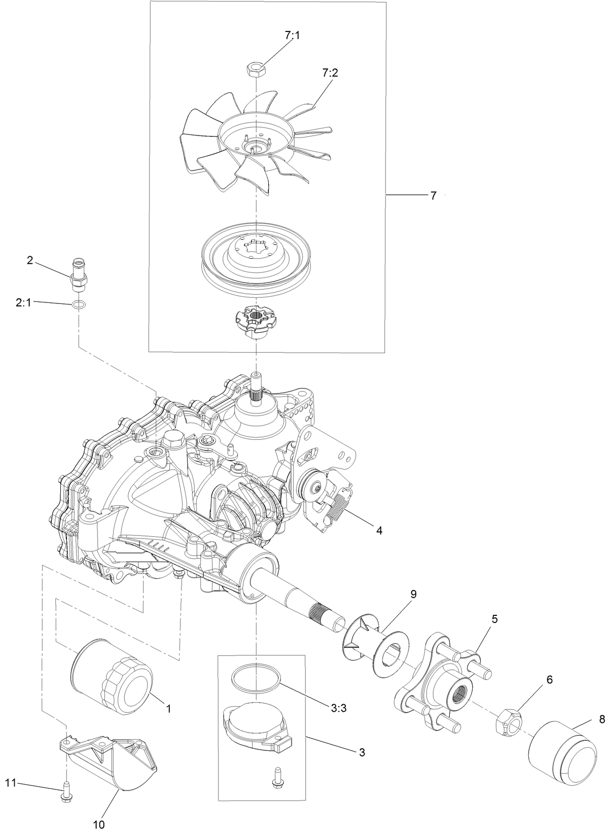 RH Transaxle Assembly No. 126-4883