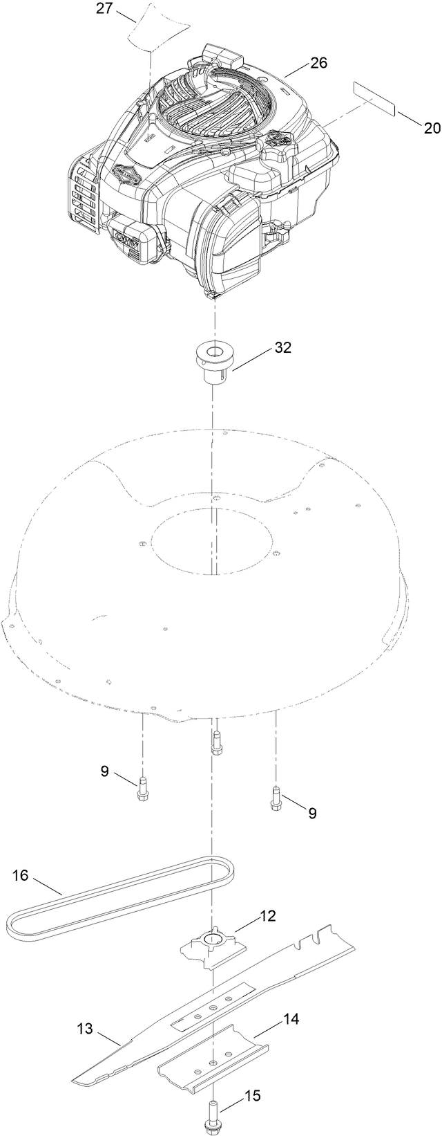 Engine and Blade Assembly