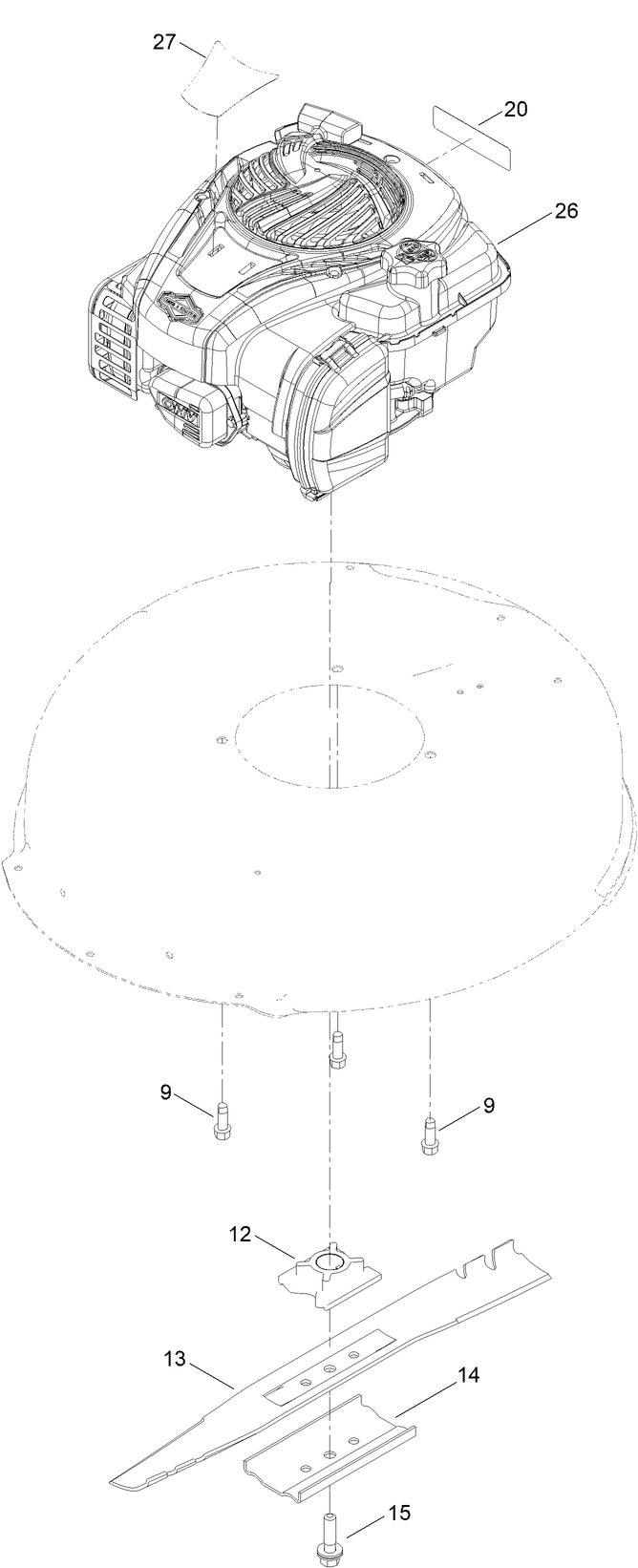 Engine and Blade Assembly