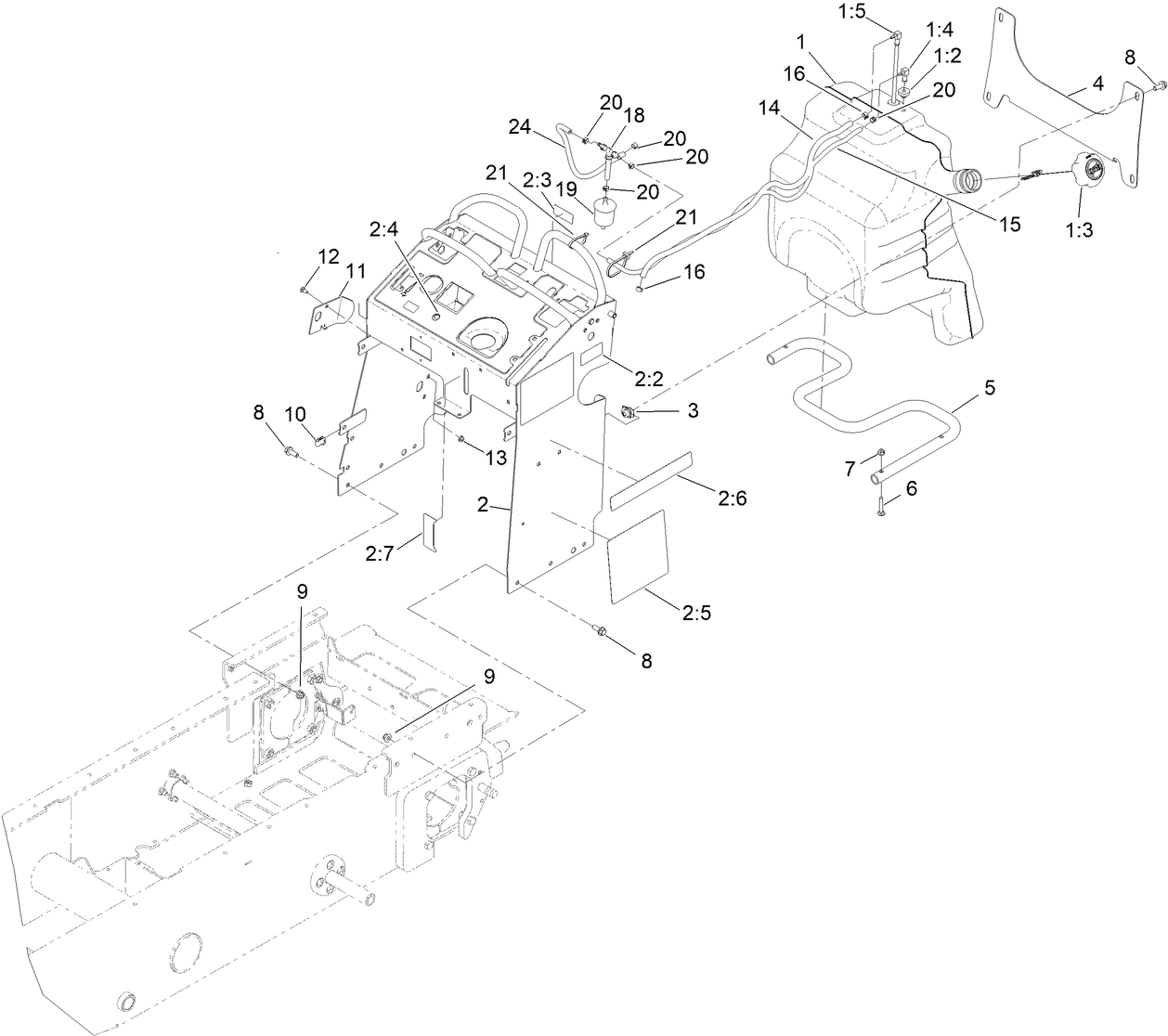 Fuel Tank and Tower Assembly