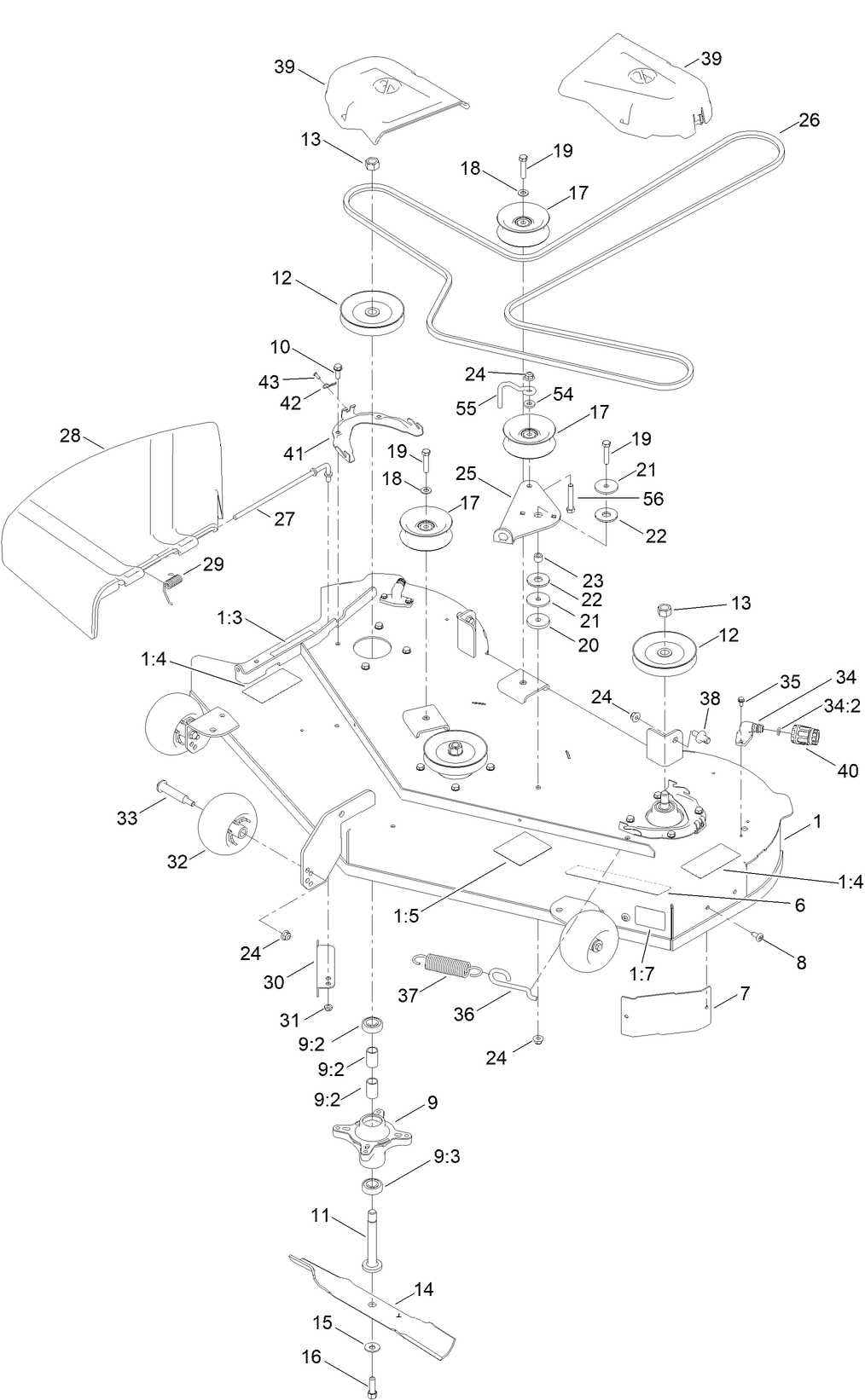 50in Deck and Decal Assembly