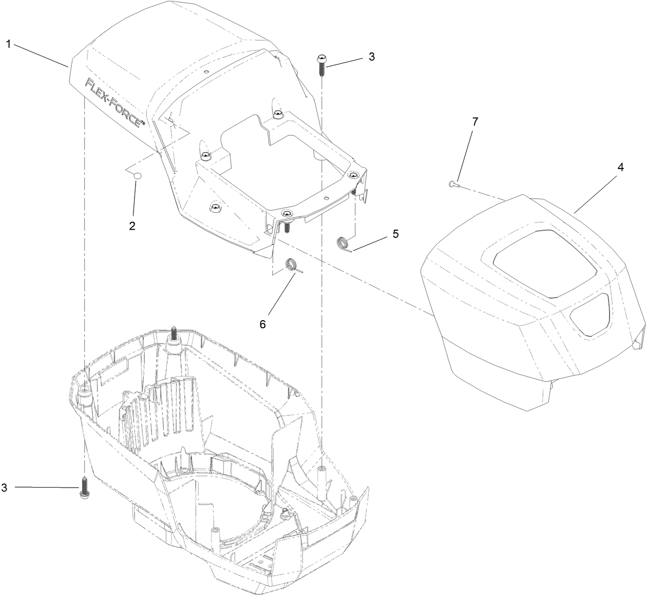 Motor Module Assembly No. 138-6660  Hood and Upper Shroud Assembly