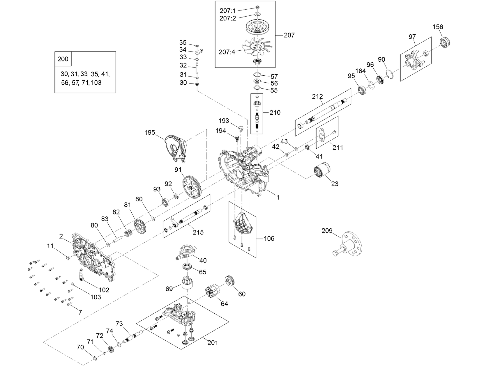 RH Hydro Transmission Assembly No. 140-8300