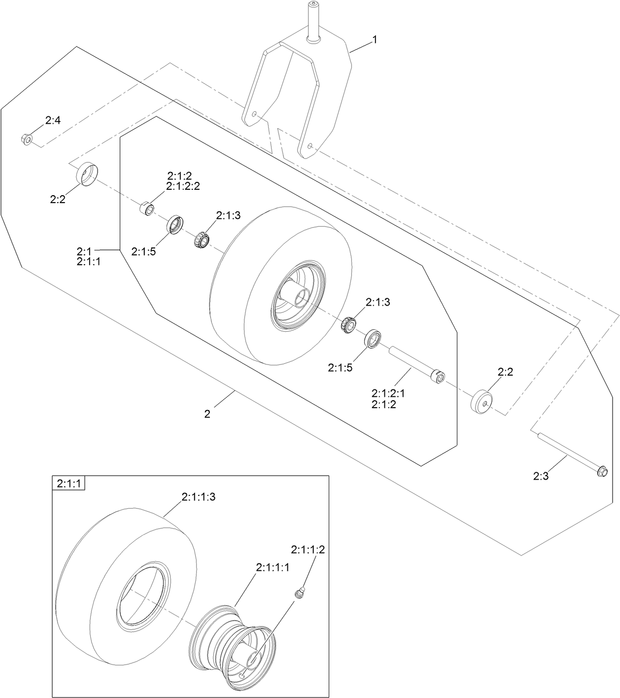 Caster Wheel and Fork Assembly
