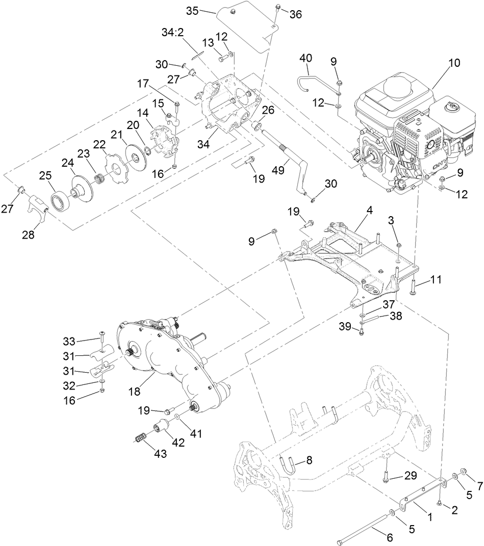 Transmission and Engine Assembly