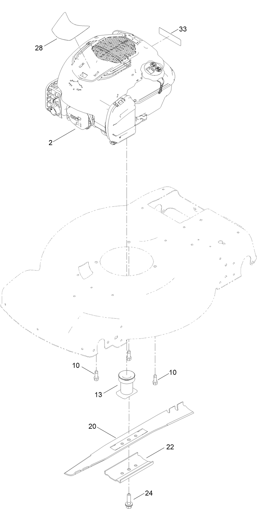 Engine and Blade Assembly
