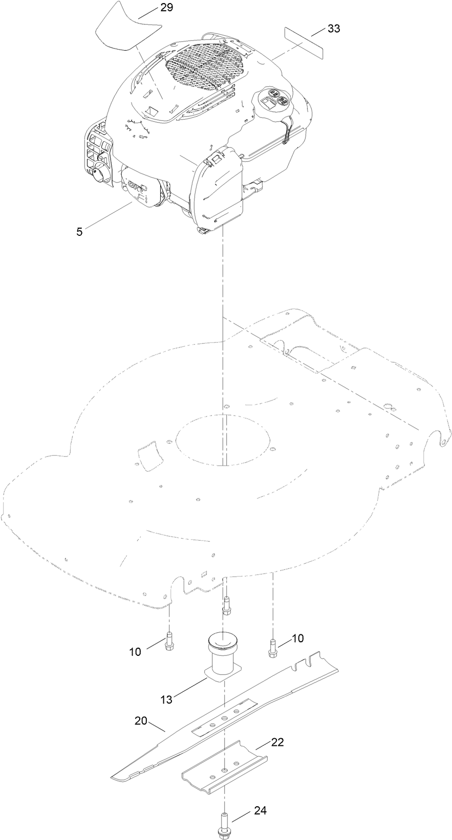 Engine and Blade Assembly