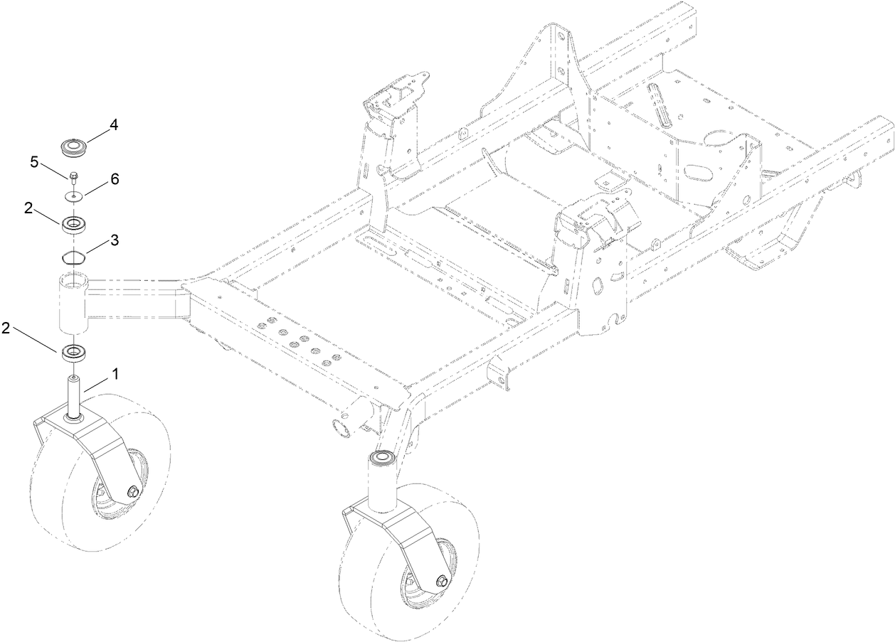 Front Caster Wheel Assembly