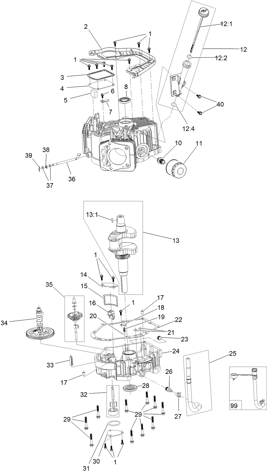 Crankcase and Crankshaft Assembly