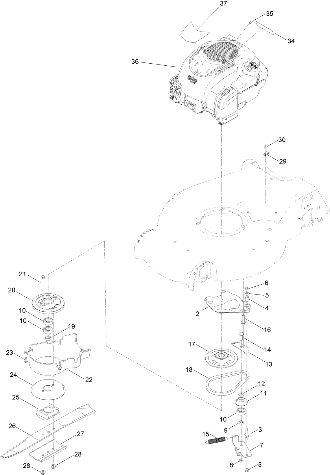 Engine and Blade Assembly