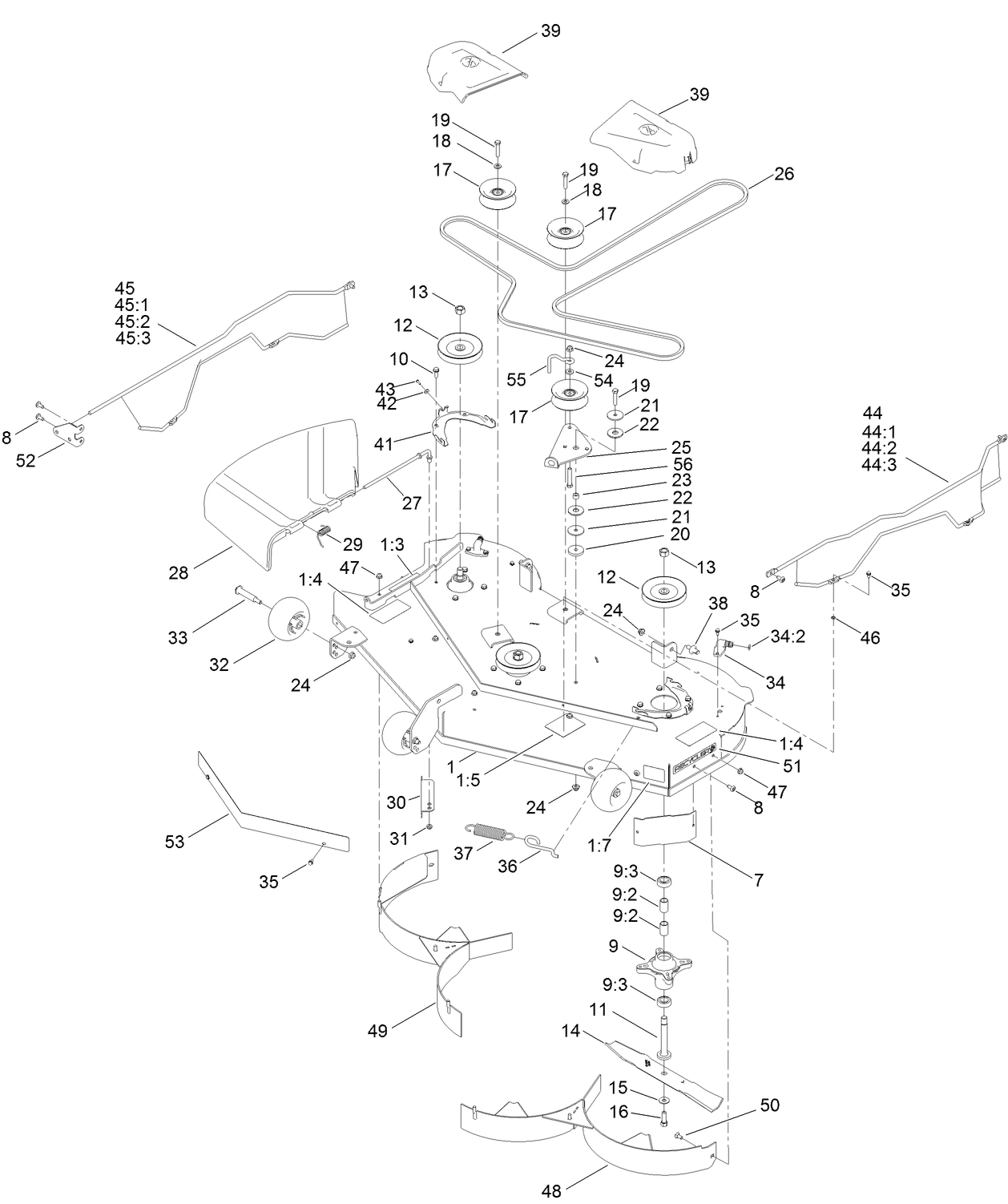 50in Deck and Decal Assembly
