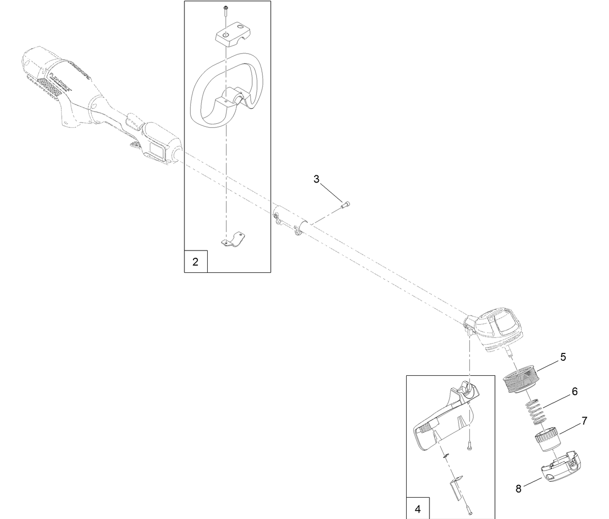 Cordless 60V MAX String Trimmer Assembly