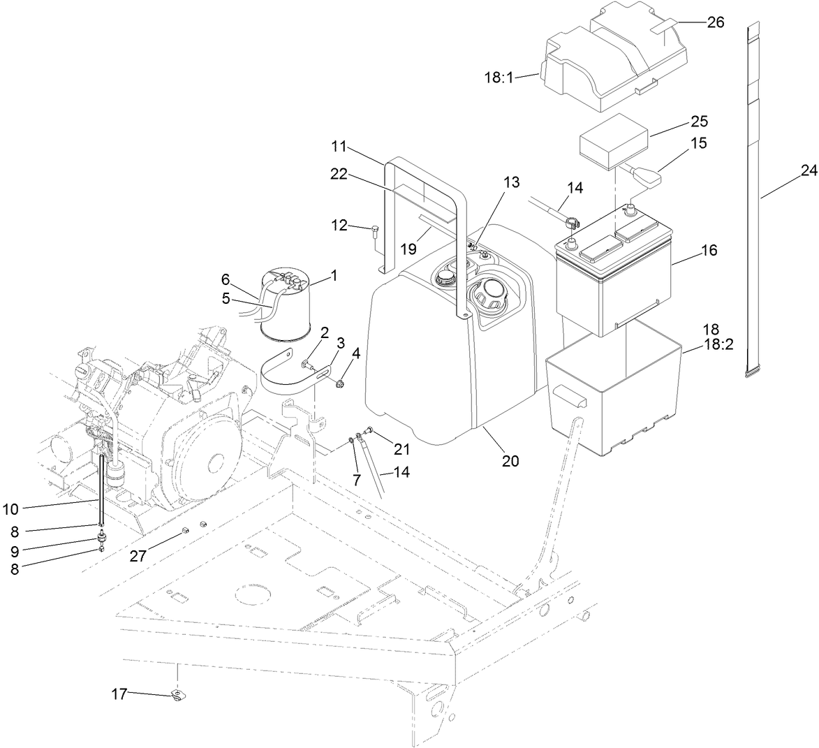 Battery and Fuel System Assembly