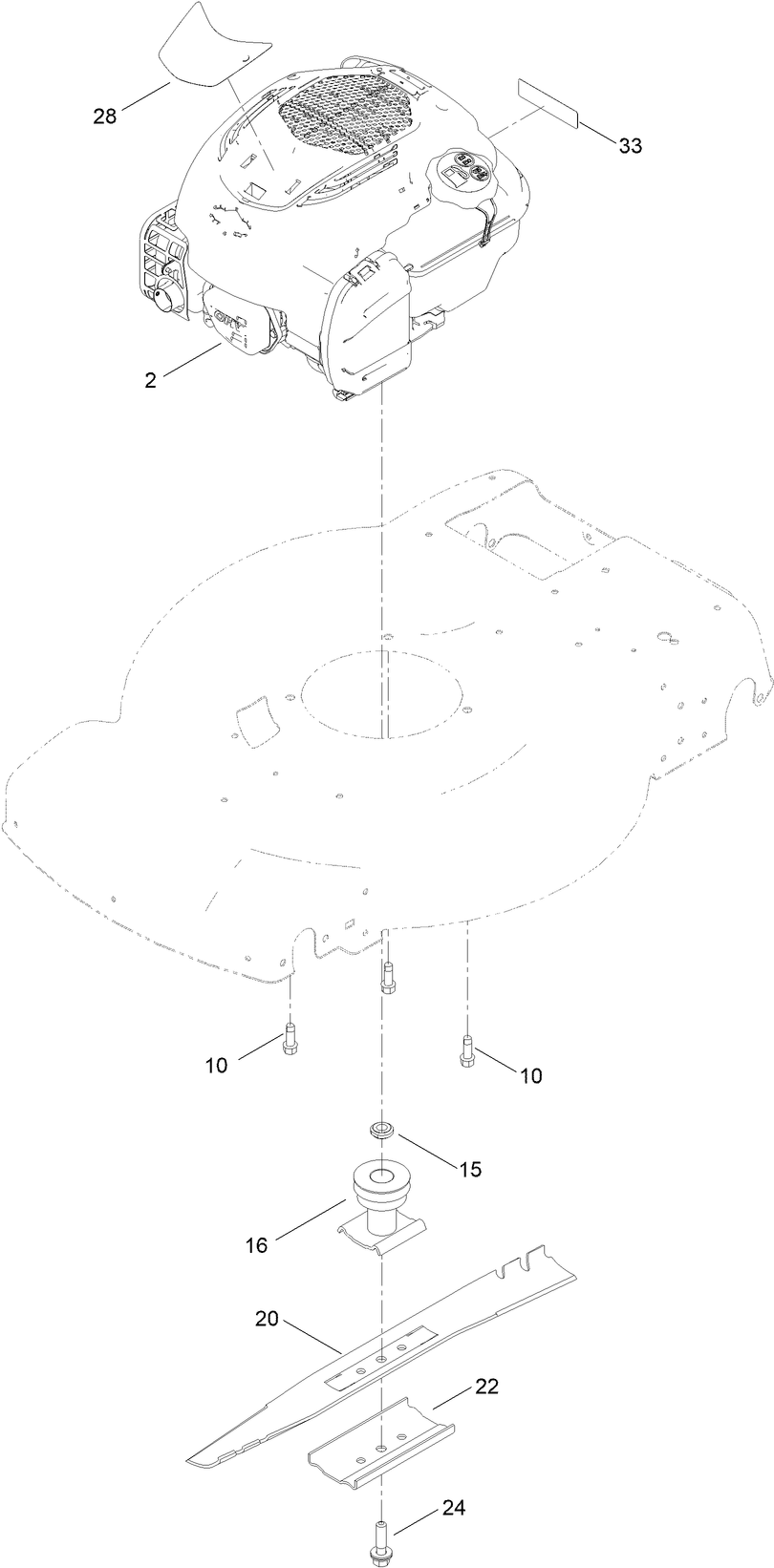 Engine and Blade Assembly