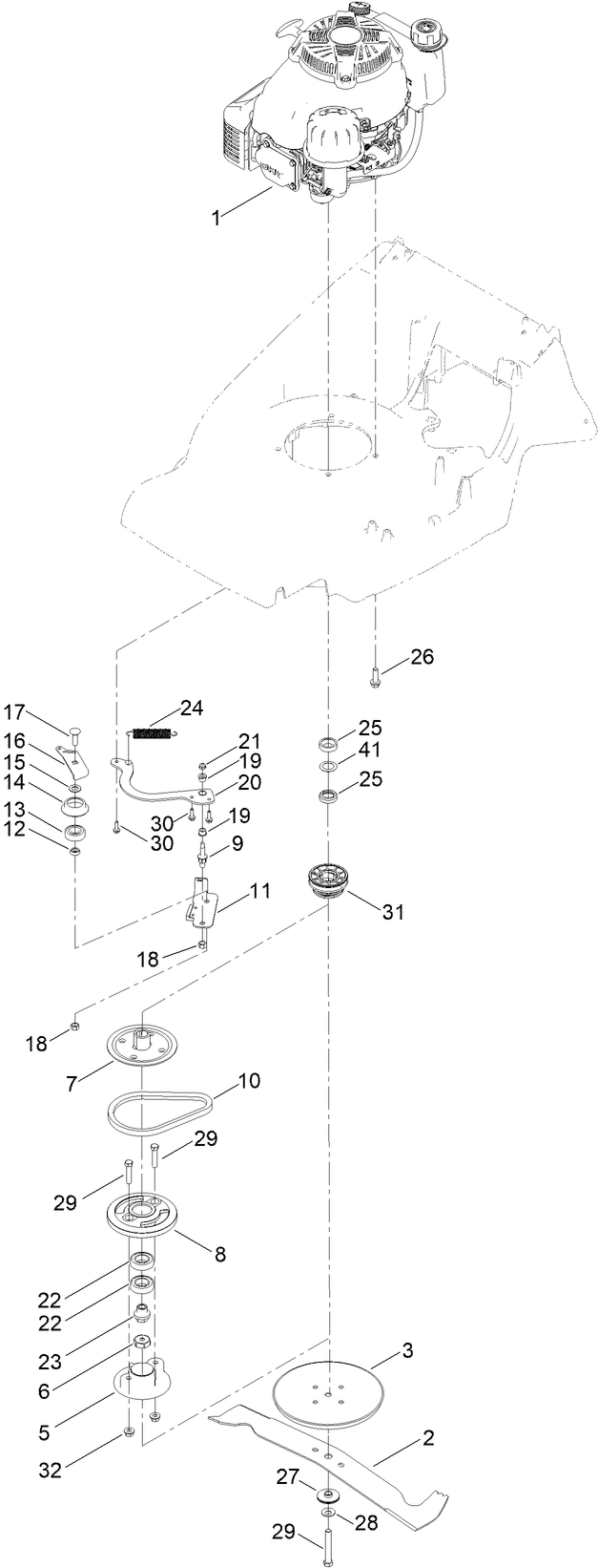 Engine and Blade Assembly