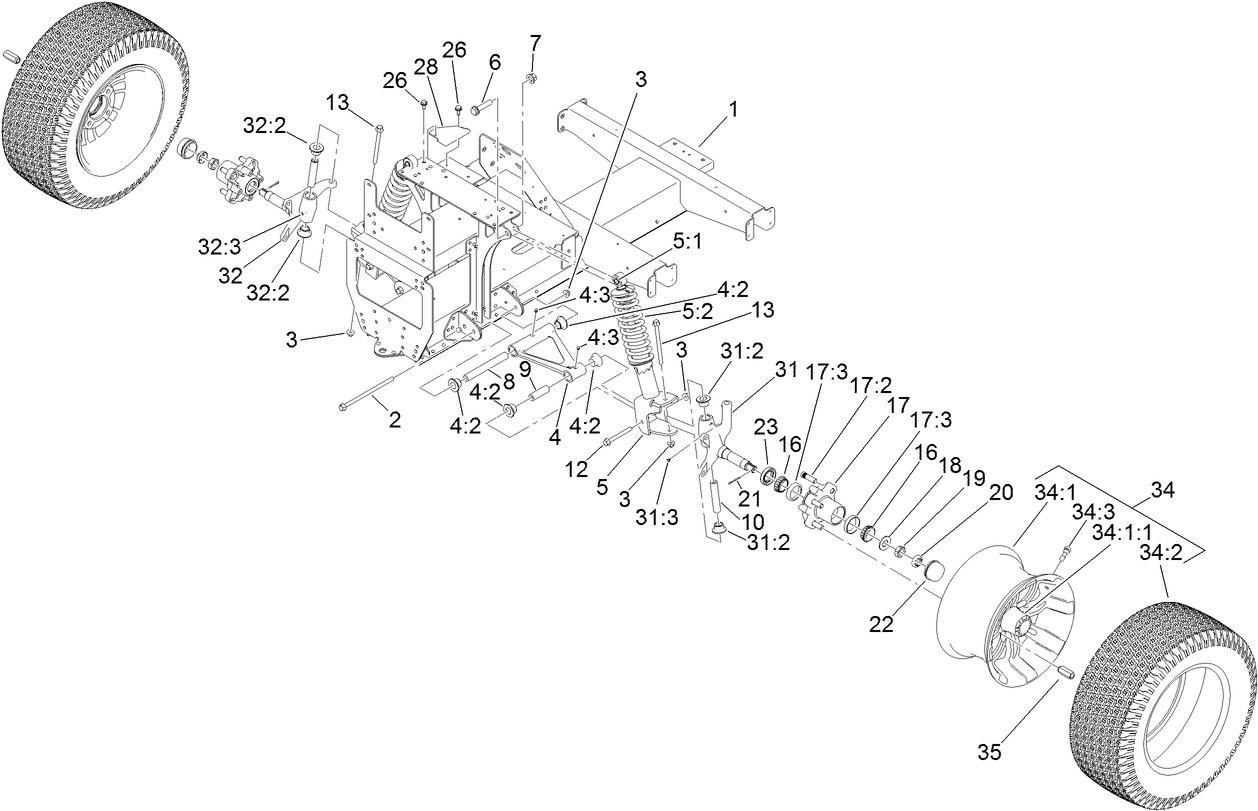 Front Frame and Suspension Assembly