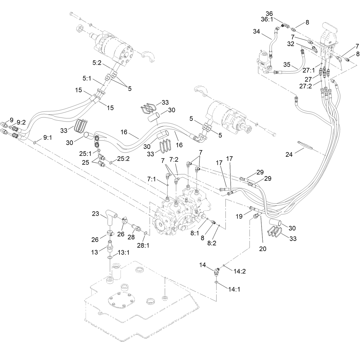 Hydraulic Motor and Hose Assembly
