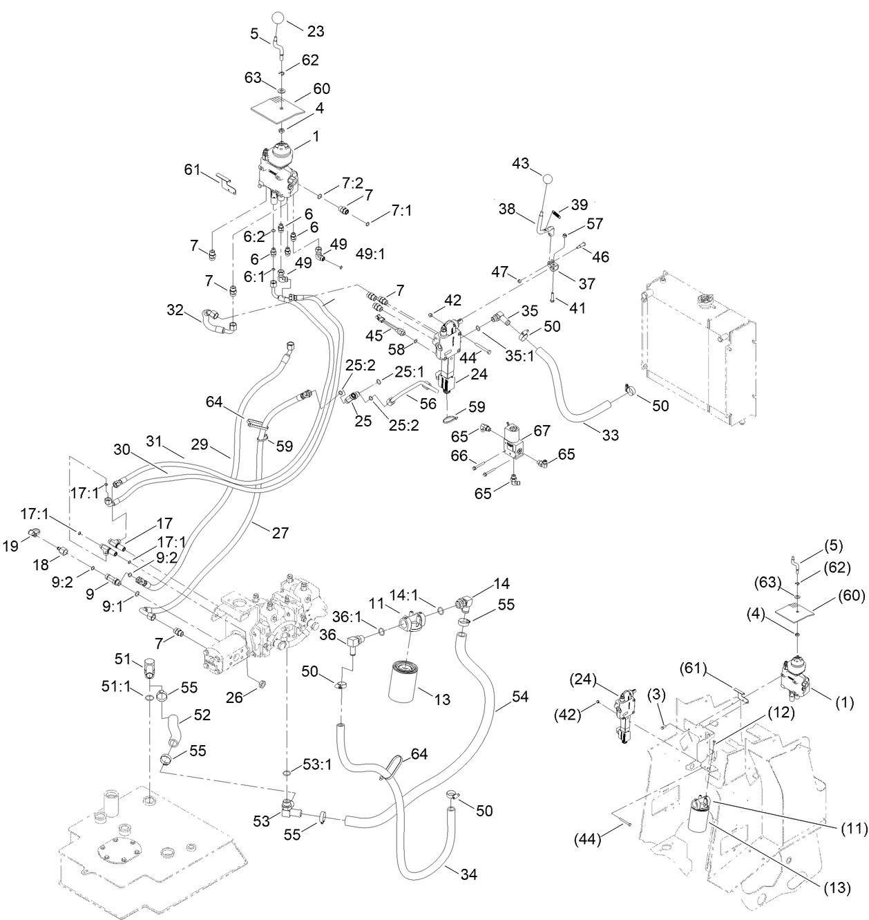 2-Spool Valve and Auxiliary Valve Assembly