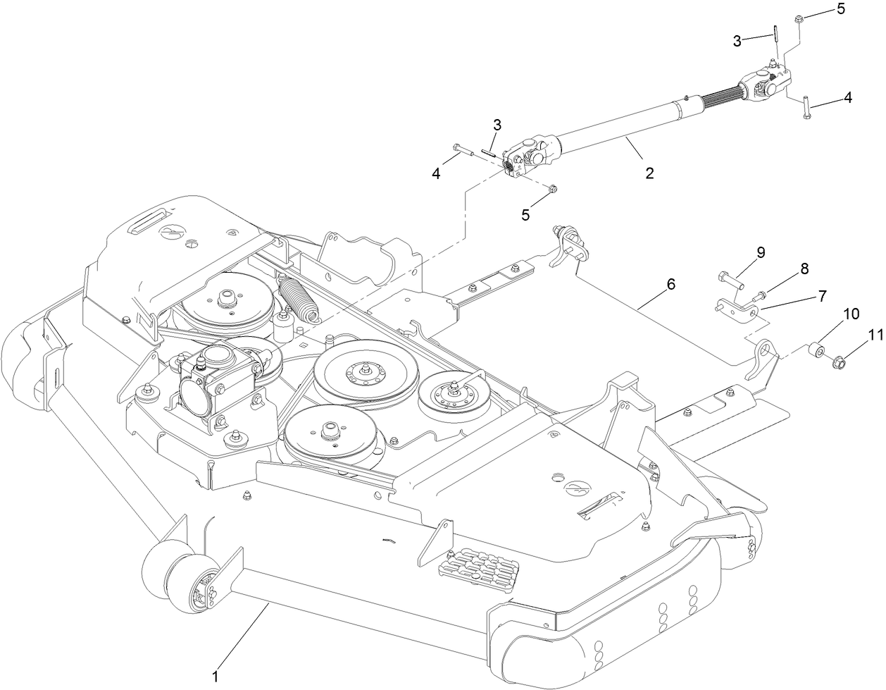Deck and Driveshaft Assembly