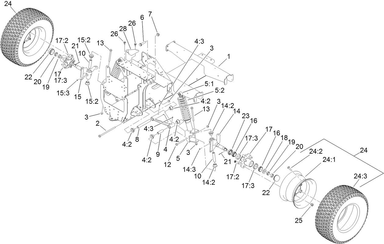 Front Frame and Suspension Assembly