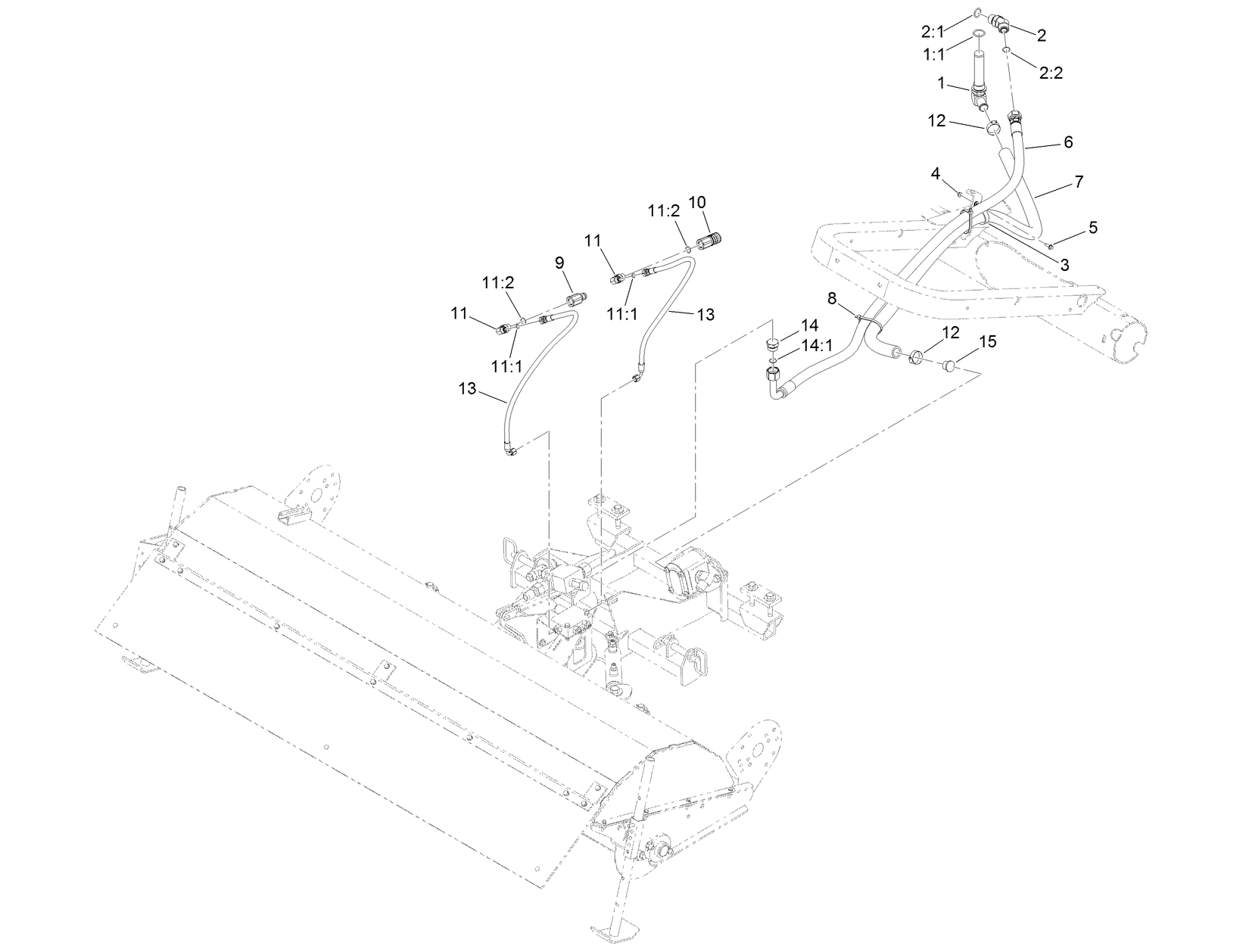 Hydraulic Driven Attachment Hose Kit Assembly