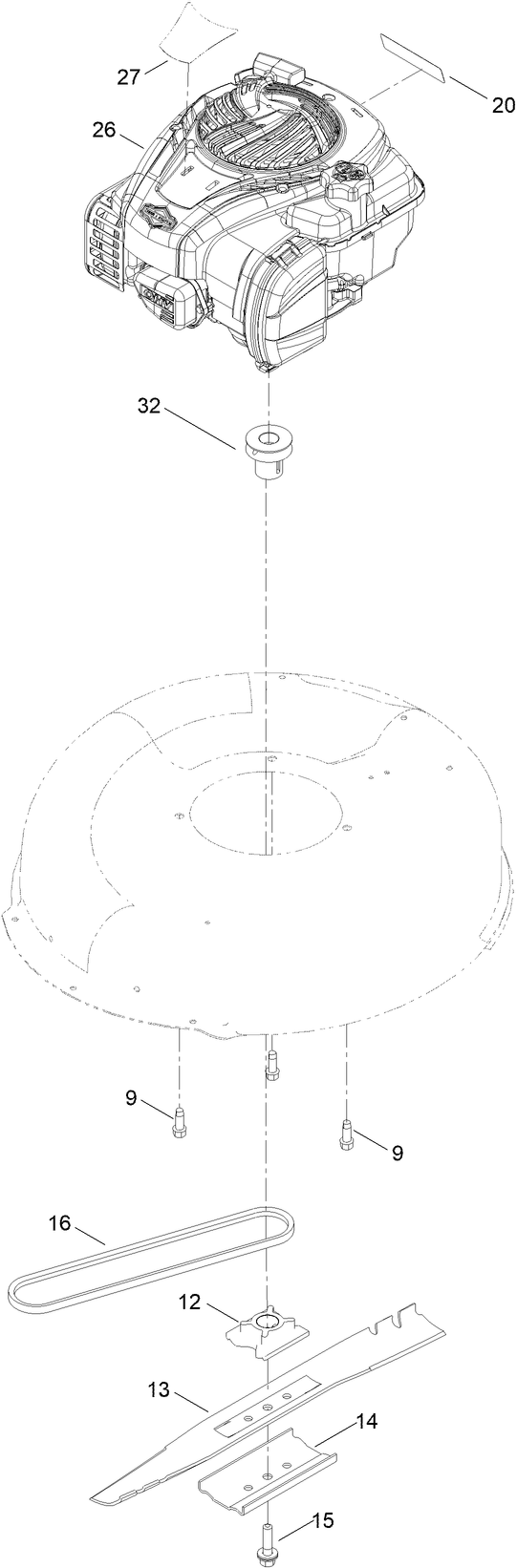 Engine and Blade Assembly
