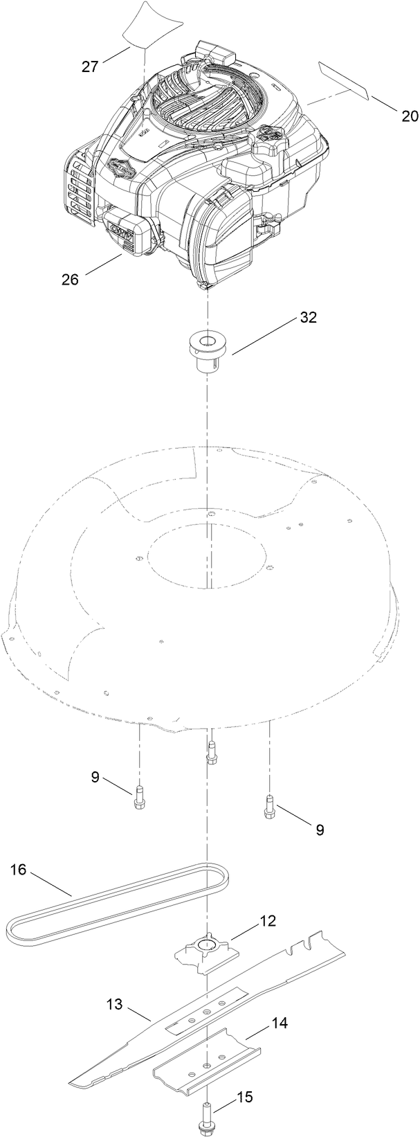 Engine and Blade Assembly