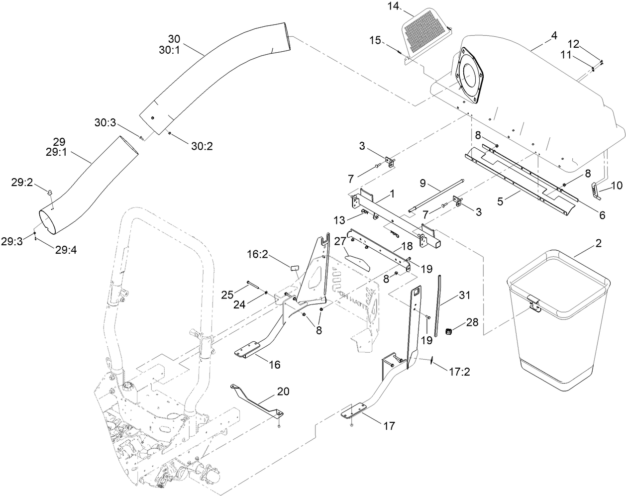 Bagger and Hood Assembly