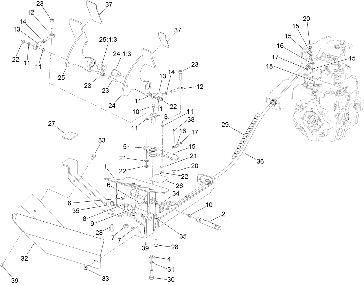 Control Pedals Assembly