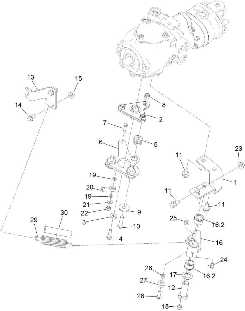 Tandem Pump Mount Assembly