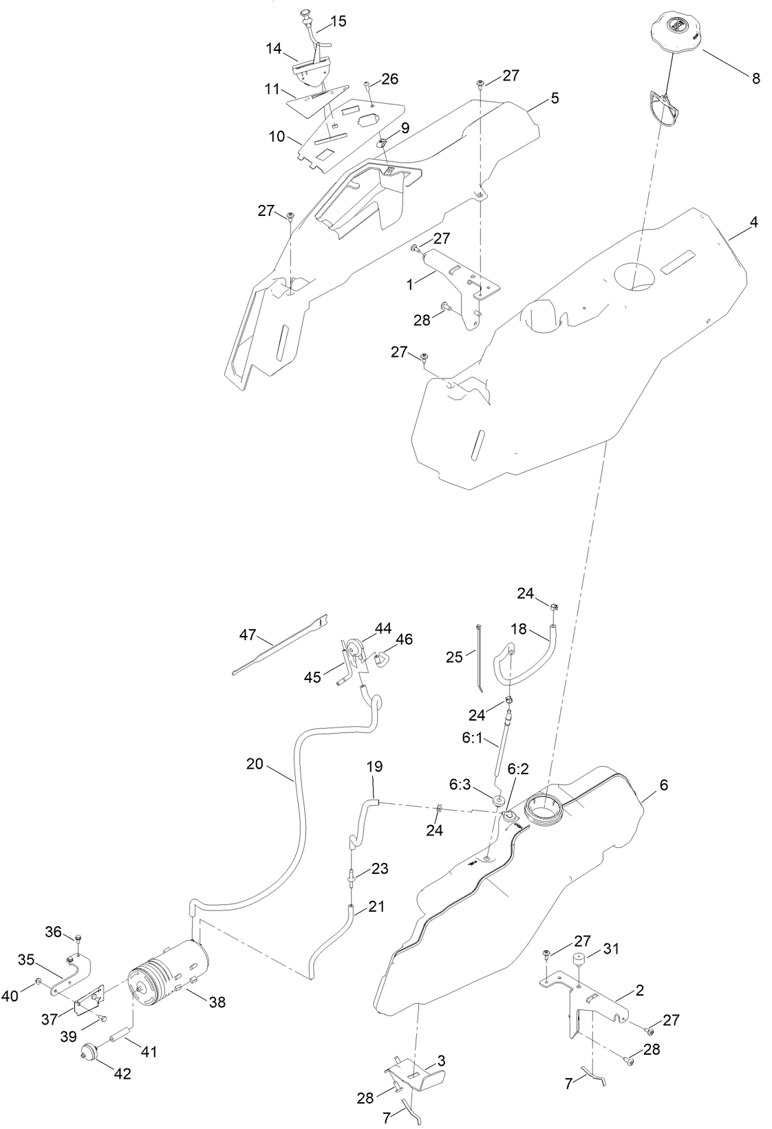 Body Styling and Fuel Tank Assembly