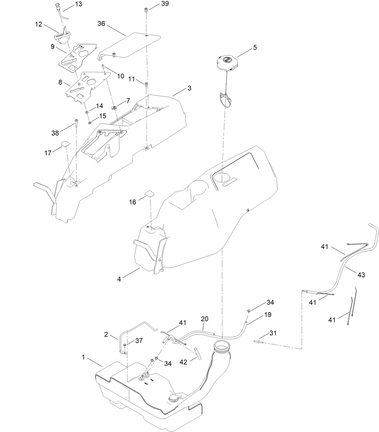 Body Styling and Fuel Tank Assembly
