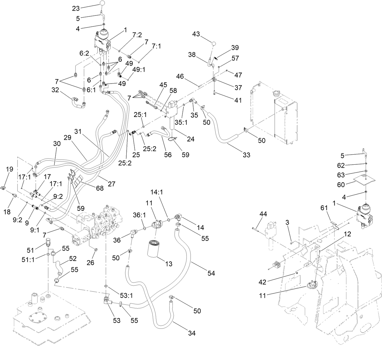 2-Spool Valve and Auxiliary Valve Assembly