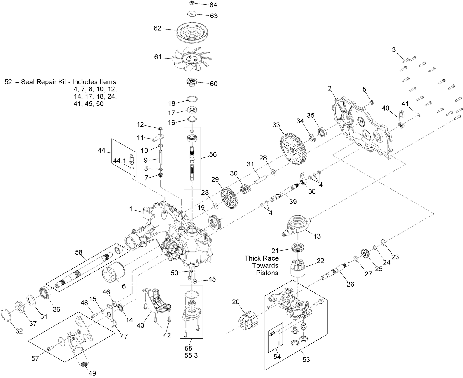 RH Transaxle Assembly No. 135-1050