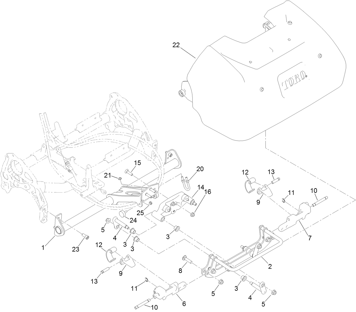 Flex Frame and Grass Basket Assembly