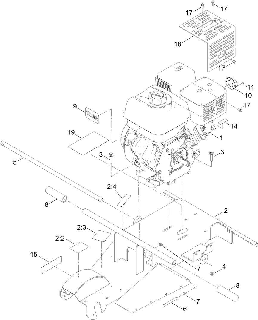 Engine and Frame Assembly