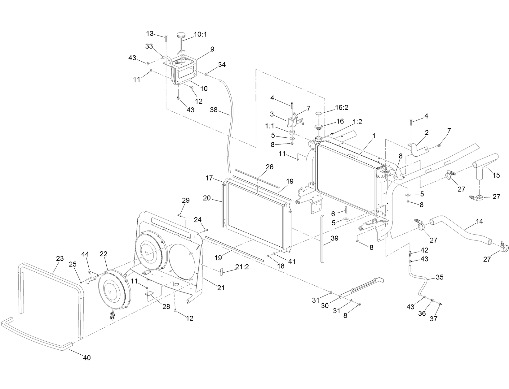 Radiator and Cooling Fan Assembly