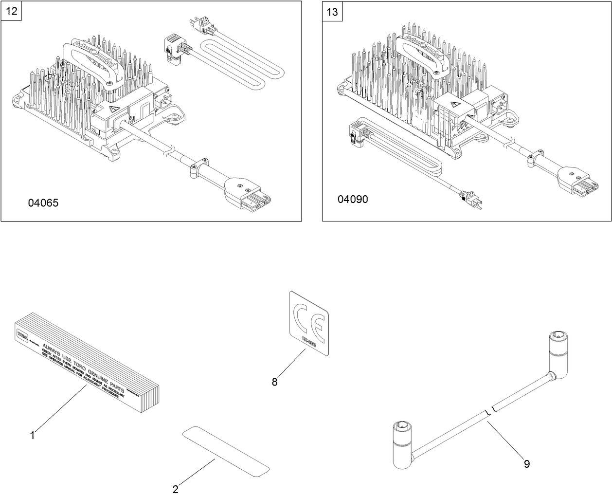 Charger and Miscellaneous Parts Assembly