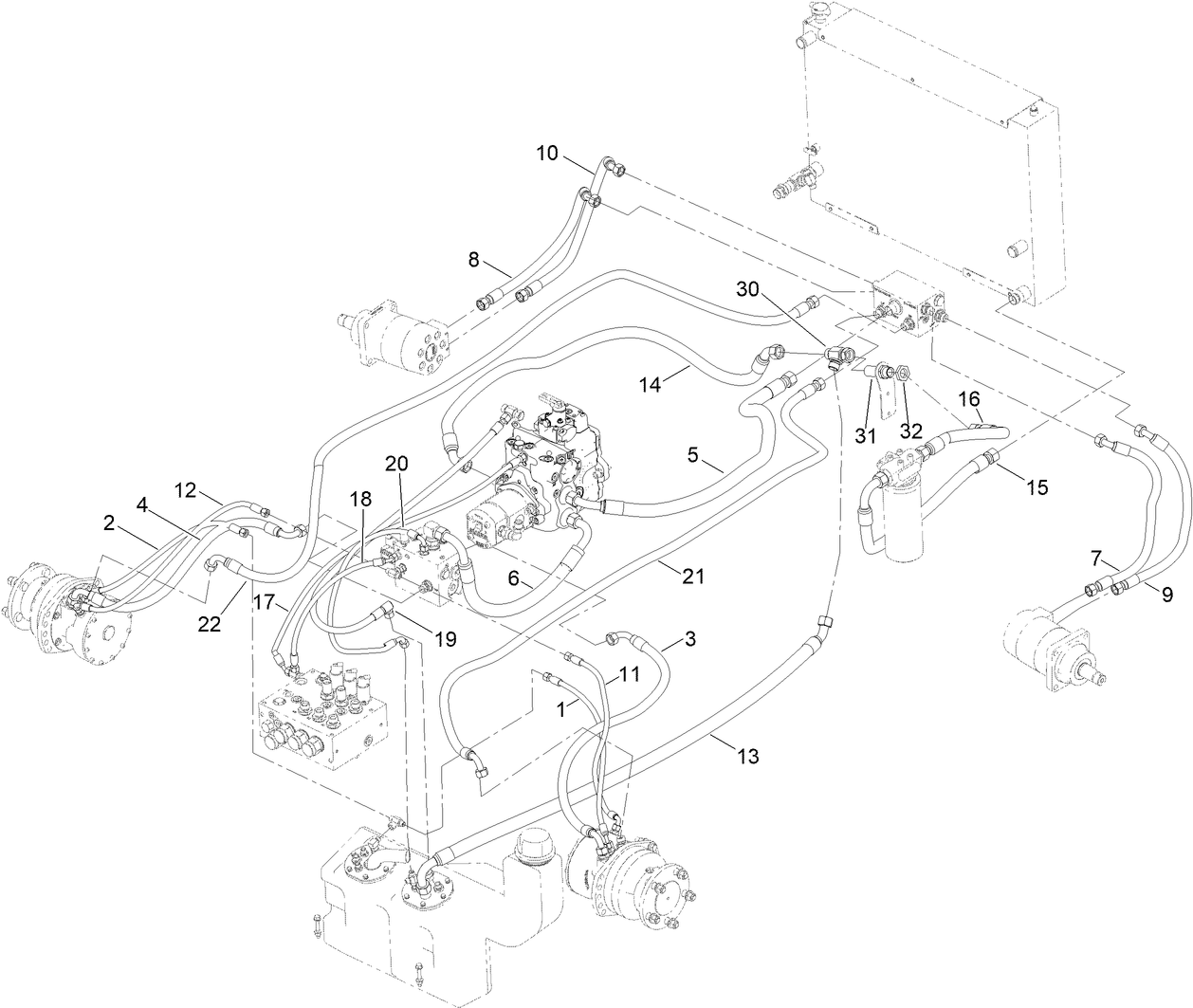 Transmission Circuit Hydraulic Hose Assembly