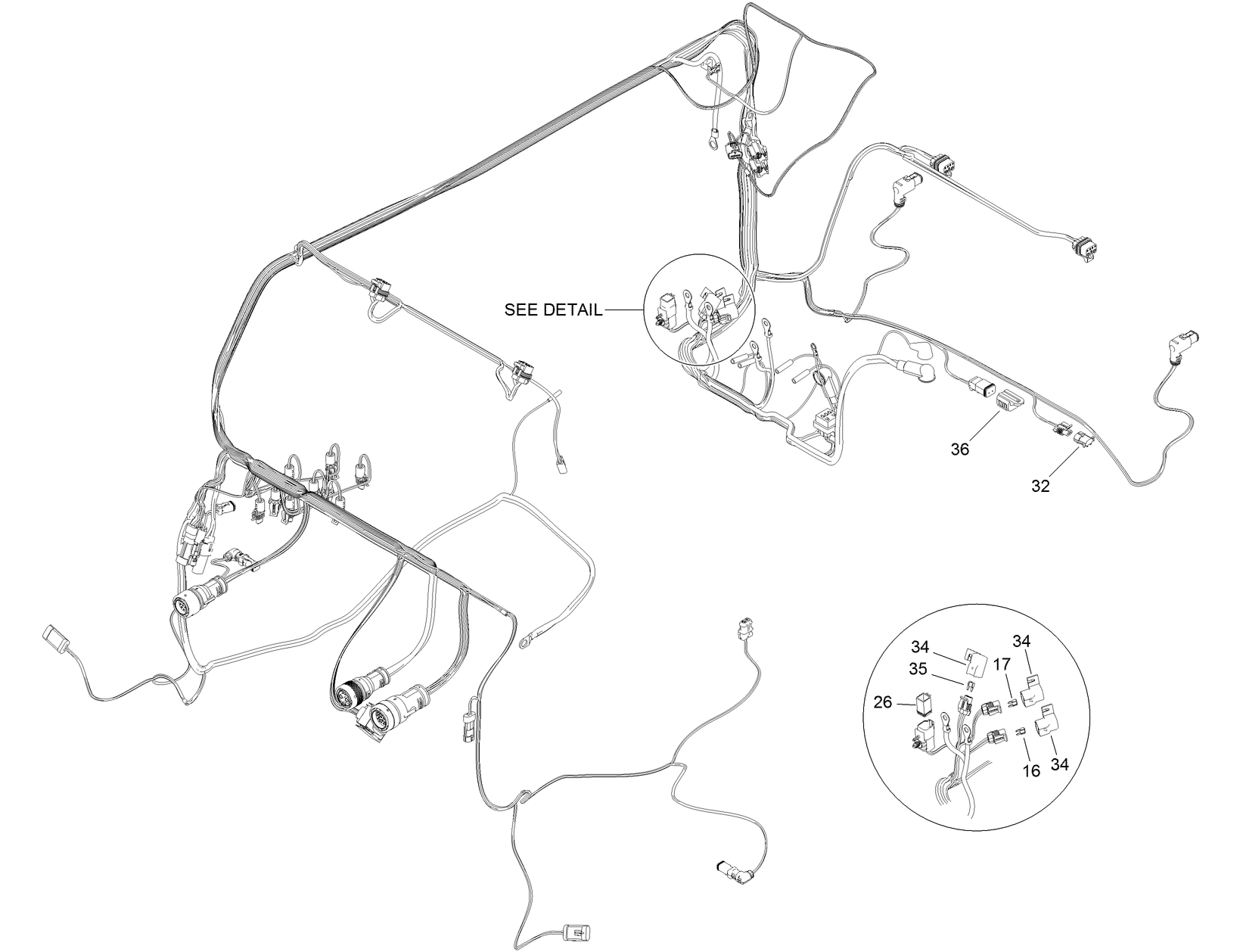 Rear Wire Harness Assembly No. 122-1963