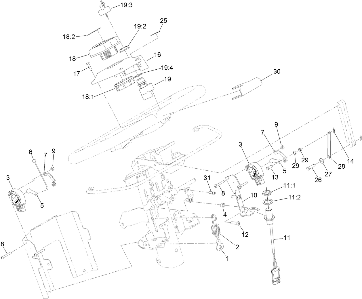 Electric Handle Components Assembly