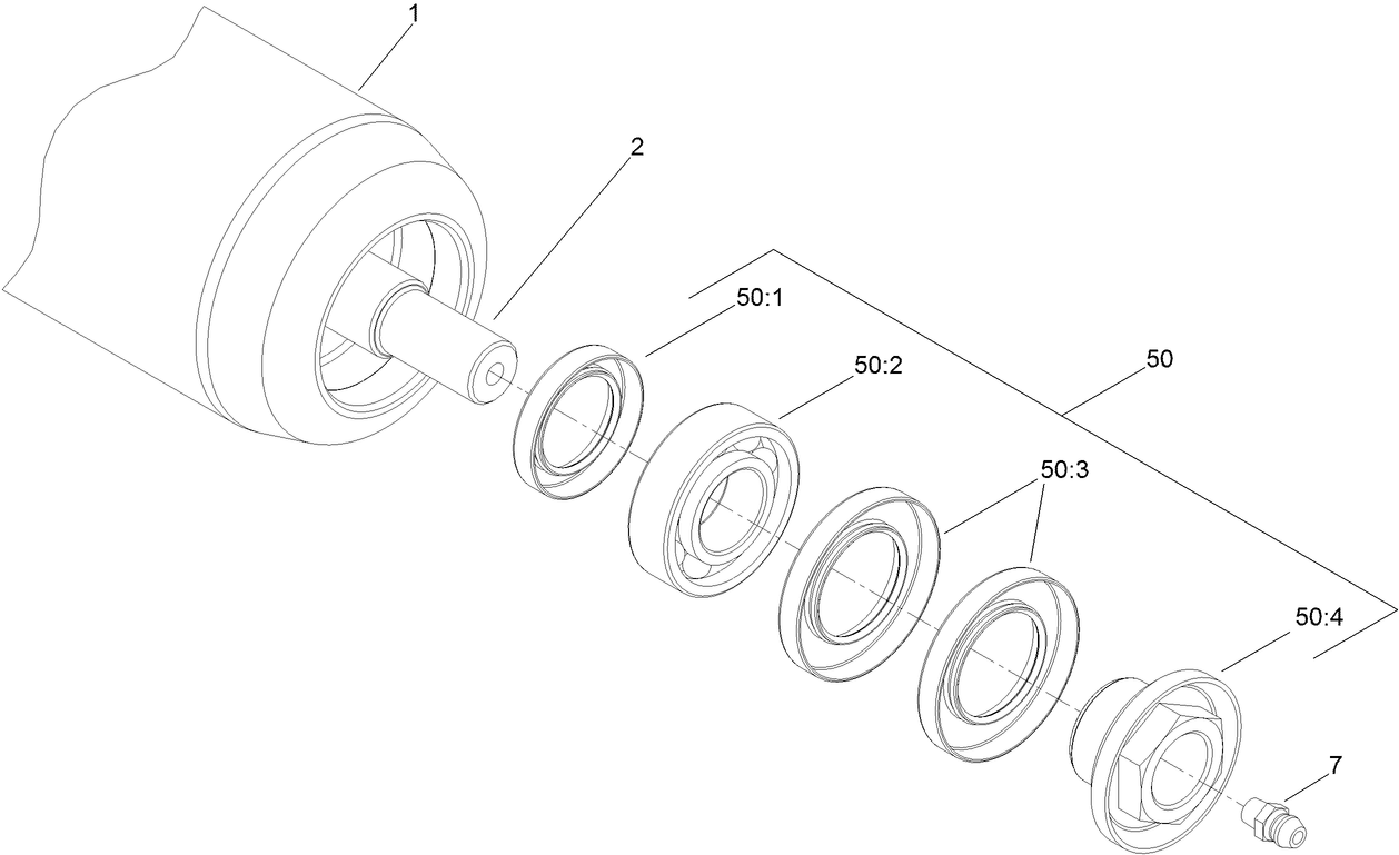 Long Rear Roller Assembly No. 137-6120
