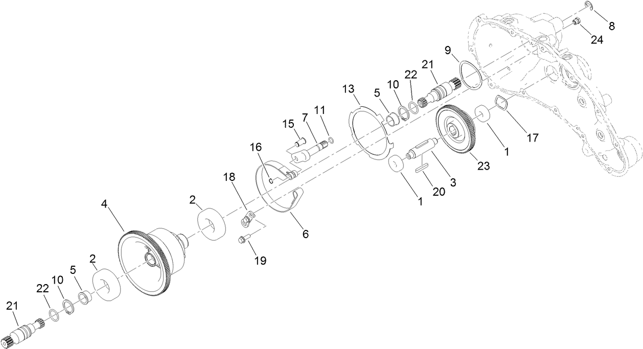 Transmission Gearbox Assembly No. 140-9324  Traction Drive Assembly